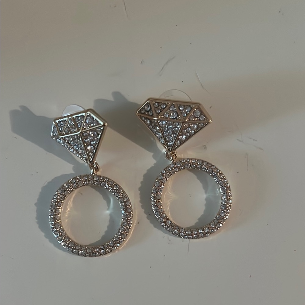 Bauble Bar Bride Diamond Ring Earrings